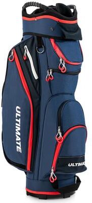 Costway 9.5 Inch Golf Cart Bag with 14 Way Dividers Top Organizer-Navy