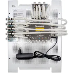 Televes GmbH Multischalter 12,70cm (5") 8 Nevo m.Montageplatte MP-MS58NCQ (Multischalter), SAT Zubehör, Grau