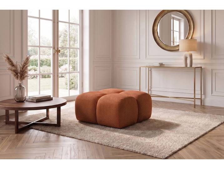 Kaiser Möbel Hocker Pouf für das Wohnzimmer, Stoff Sonic 3D, AVERRO (Pouf), Bubble-Design,Premium-Optik,kombinierbar mit AVERRO-Kollektion