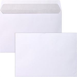 Mailmedia Versandtaschen weiß, C5, ohne Fenster, haftklebend, aus Papier, 500 Stück