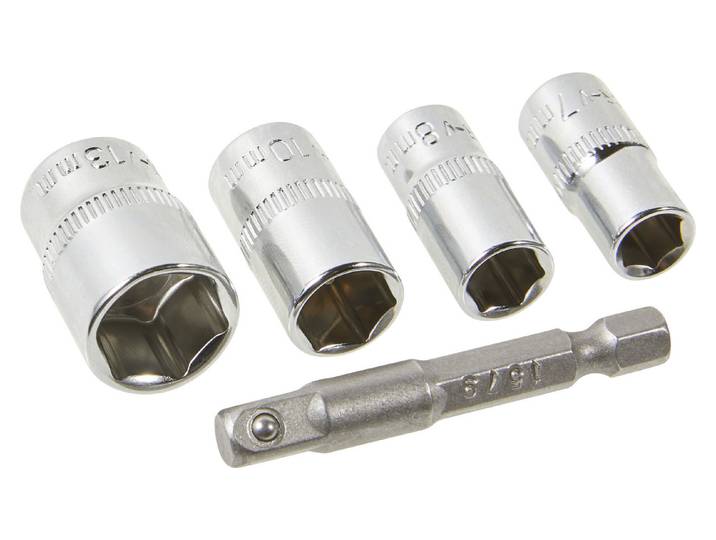 Wolfcraft Steckschlüssel-Set SW 7 8 10 13