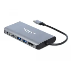 DeLOCK Dockingstation USB Type-C 3.1 zu HDMI / DisplayPort / SD / Gigabit LAN / USB 3.0 Type-A