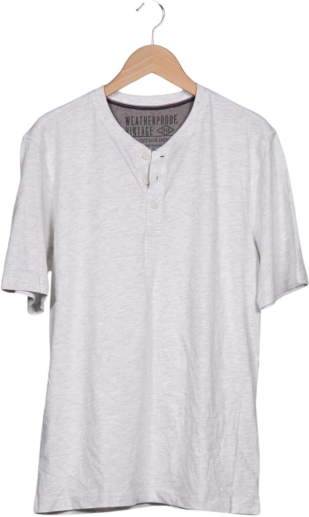 Weatherproof Herren T-Shirt, Grau, Gr. L, Viskose / Baumwolle - Second Hand