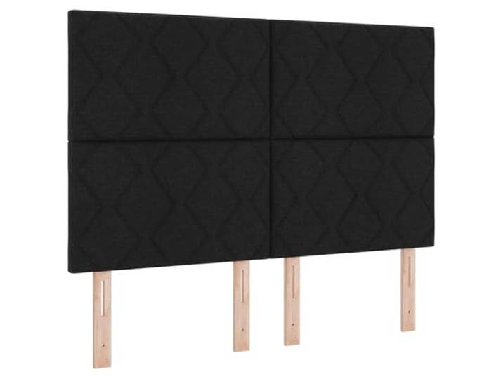 Makastle Kopfteil Schwarz 144 cm Stoff 144 x 7 x 128 cm Höhenverstellbar 118/128 cm