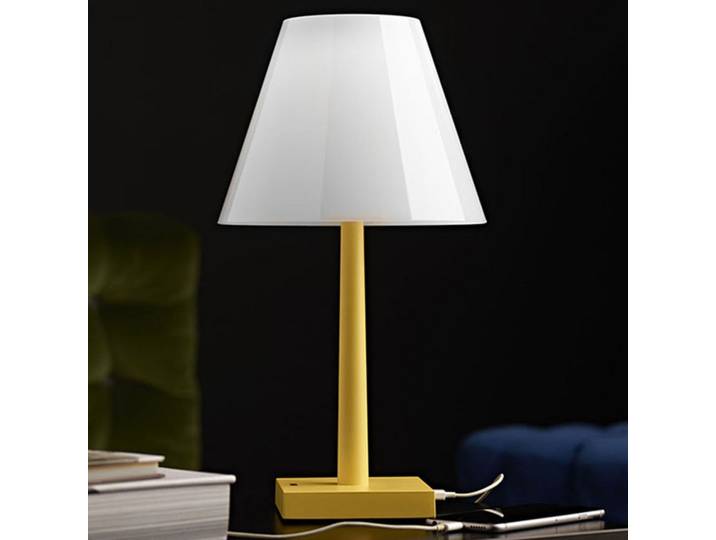 Dina+ Portable Tischleuchte Yellow - Rotaliana - Wohnzimmer - Design - Metall - Mit Schirm