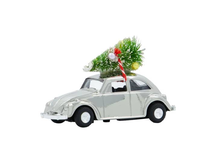 House Doctor MINI Xmas Car kerstdecoratie Zilverkleurig