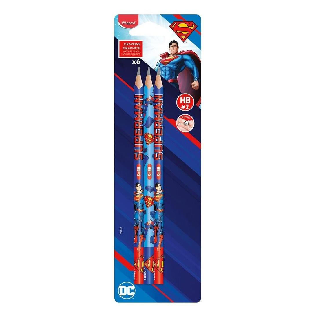 Maped Superman HB-Bleistift, 6 Stück (HB, 6x) (850833)