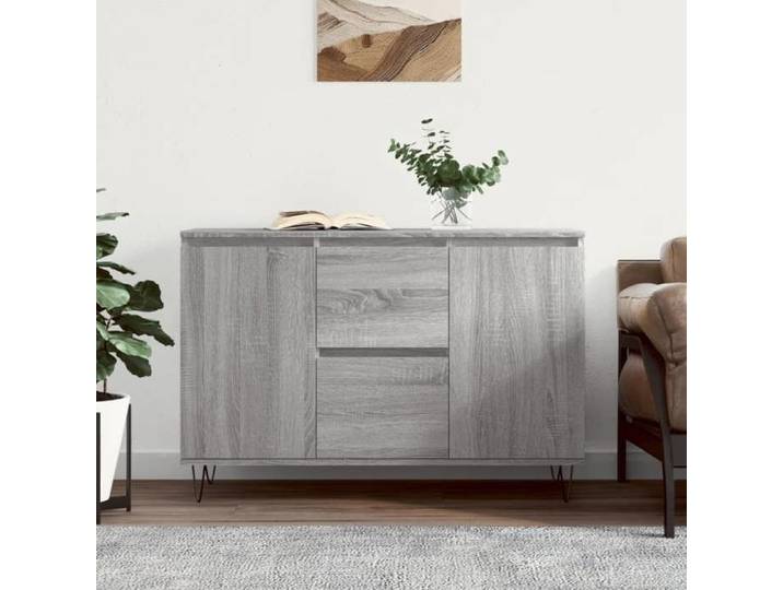 FAF-NEUF* Buffet - Sonoma gris - Vaisselier/Cabinet salon 104x35x70 cm bois d'ingénierie JUIN53930355