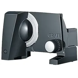 GRAEF Allesschneider SKS100 Linie100 schwarz rund Restehalter Kunststofftablett