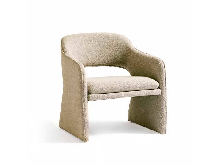 Plush Loungesessel, Amiya Bouclé Beige