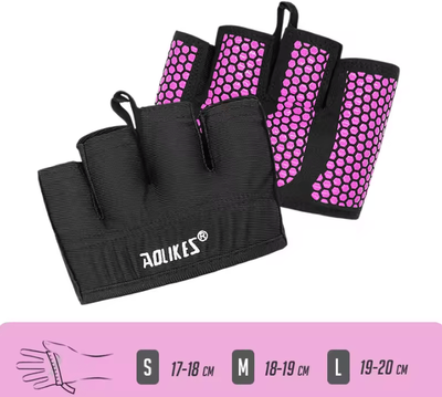 Inspire Curations AOLIKES Half Finger Gym Gloves Breathable Weight Lifting Gloves For CrossFit, Fitness & Strength Training rose m