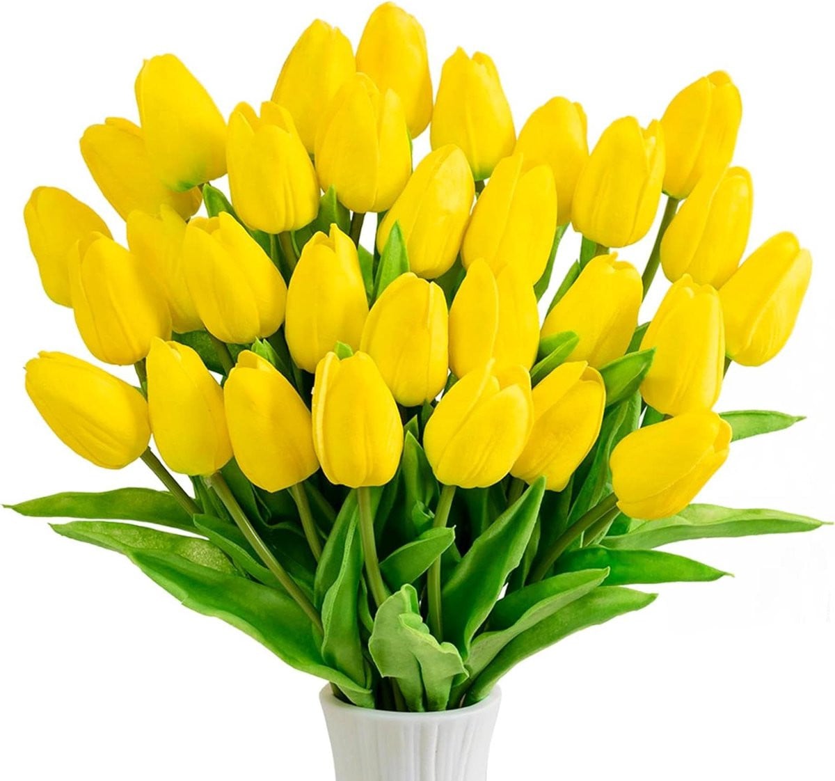 Real Touch Kunsttulpen Boeket Geel - 35 cm