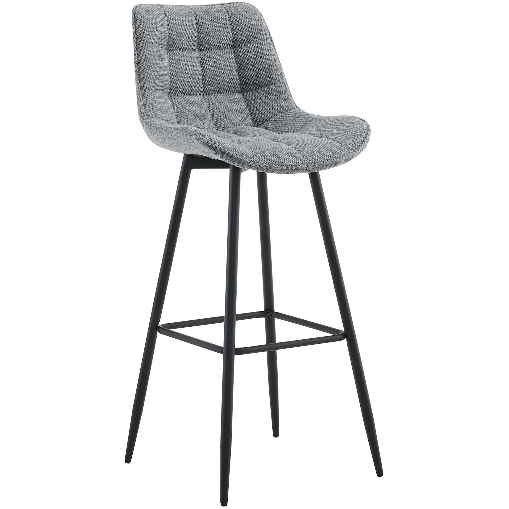CLP Barhocker Dartford Stoff Farbe: grau, Material: Stoff