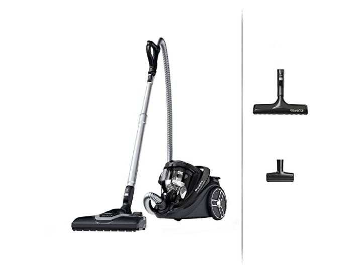 Rowenta Silence Force Cyclonic Effitech beutelloser Bodenstaubsauger, Parkett, hohe Saugkraft, niedriger Energieverbrauch, HEPA-Filterung, 2,5l XXL-Fassungsvermögen, 12m Aktionsradius, Schwarz, RO7935