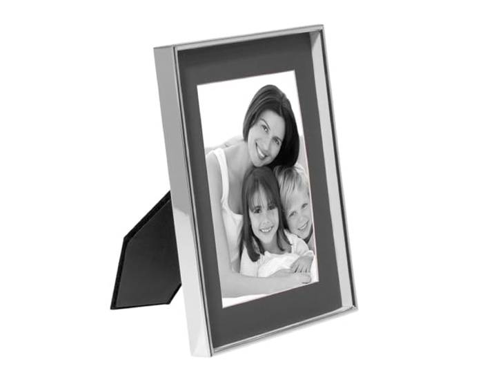 Fink Bilderrahmen Fotomaß 13x18 cm grau-versilberte Leiste Fotorahmen