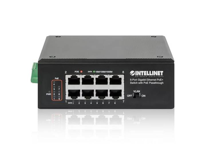 INTELLINET 8-Port PoE+ Gigabit - -