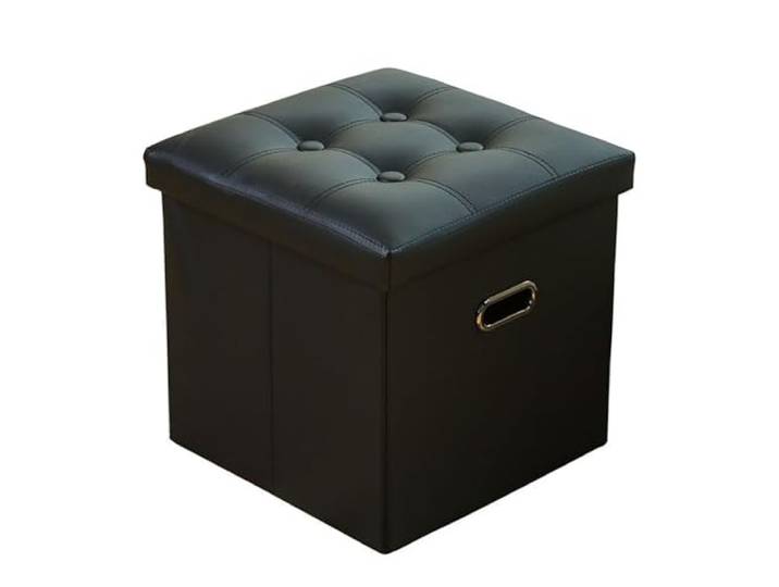 CHAOHAOKE Leder-Fußhocker, vielseitiger Hocker für Schminktisch, kleine Ottomane als praktische Fußstütze, passend für Wohnzimmer und Schlafzimmer zur stilvollen Wohnkultur