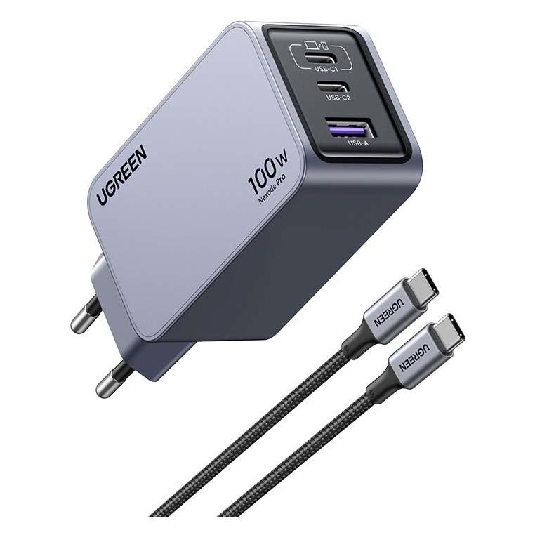 Ugreen Nexode Pro (100 W, 3 Ports) (25874)