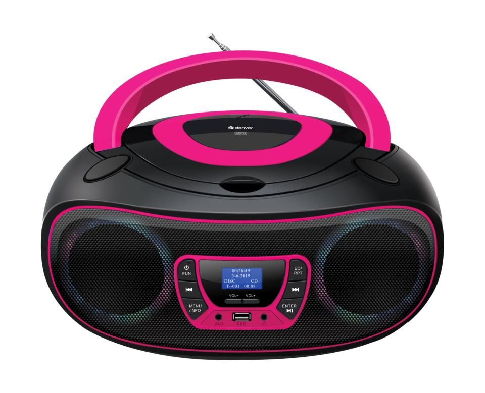 Denver TDB-212P CD Player DAB+, FM Radio (Pink) 111141900040