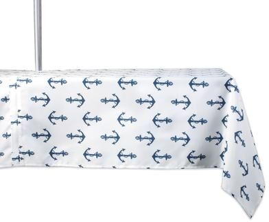 DII Anchors Print Outdoor Tablecloth 60x120