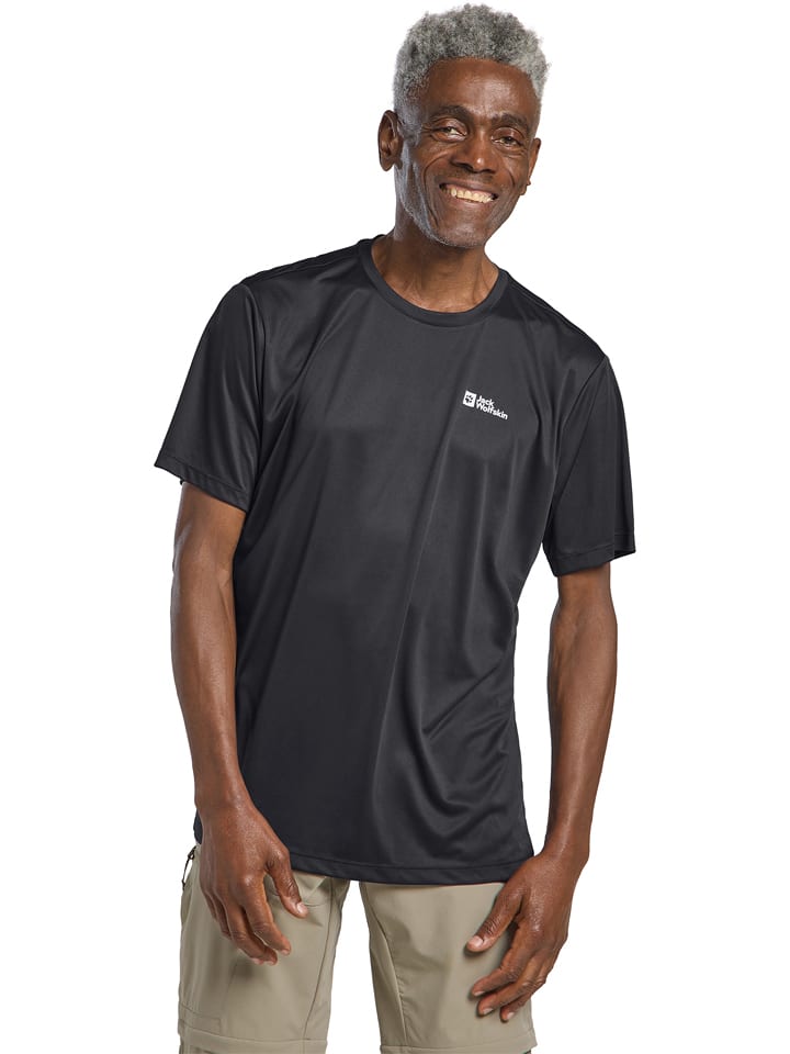 Jack Wolfskin Funktionsshirt "Tech T" in Schwarz - XL