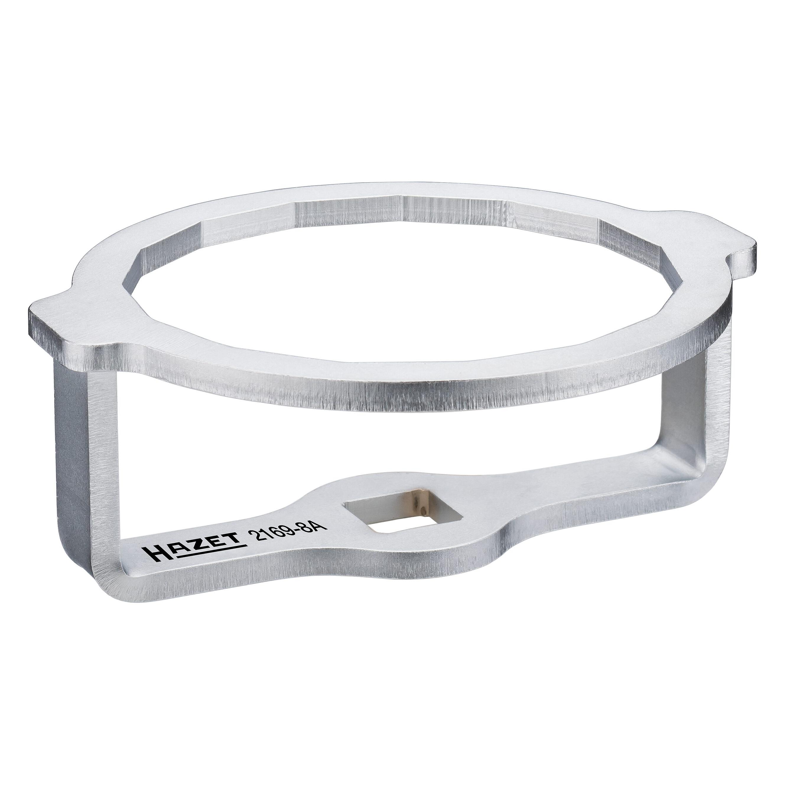 Hazet Ölfilter-Schlüssel 2169-8A Vierkant12,5 mm (1/2 Zoll) Aussen 15-kant Profil 105 mm (2169-8A)