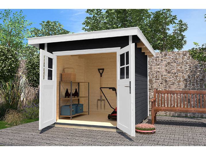 Weka Gartenhaus 179 Gr. 2 Anthrazit 28 mm 2.4 × 2.4 m