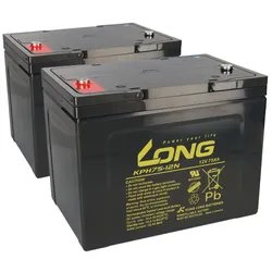 Bleiakku 2x 12V 75Ah kompatibel zu Rollstuhl E-Mobil Seniorenmobil u.a.
