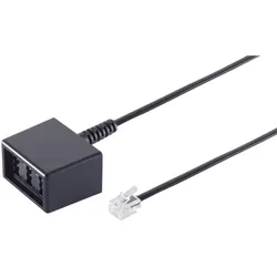 Western-Stecker 6/4 / TAE NFN-Buchse 0,15m