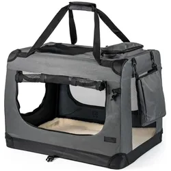 Ionto Hundetransportbox (Hund, Katze, Kleintier, Atmungsaktiv, Faltbar, Waschbar), Tiertransport