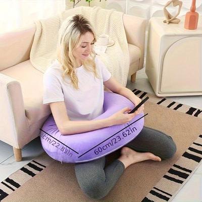 Inspired Finds Portable Arm Support Reading Pillow For Gaming Crocheting And Travel purple
