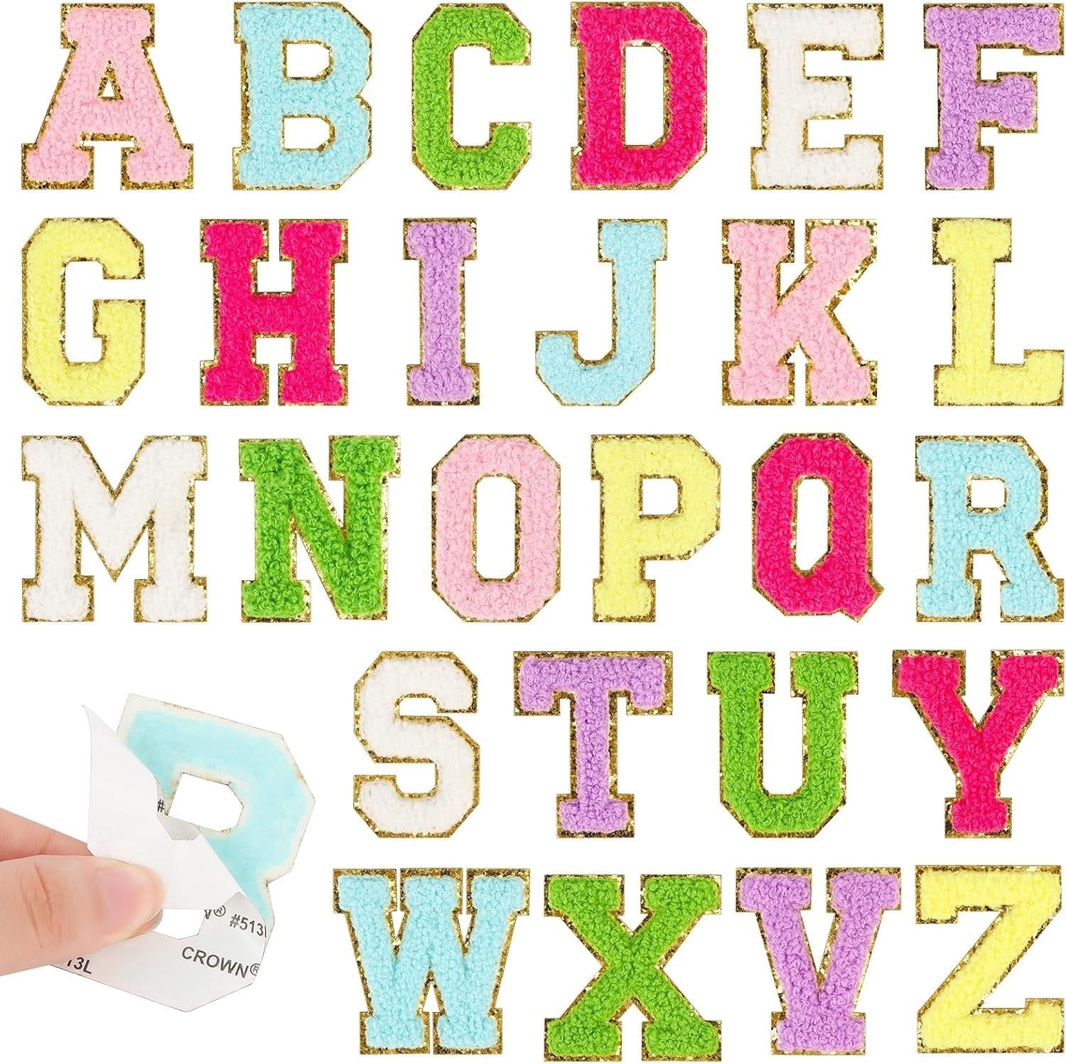 26 Strijkletters - Textielpatch voor Strijkapplicaties, Lettering en Creatieve Projecten