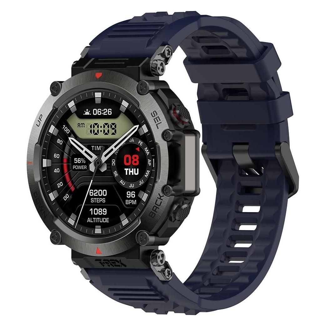 Techsuit - Watchband (W067) - Amazfit T-Rex Ultra - Navy Blue (Silicone, TPU) (56362206)