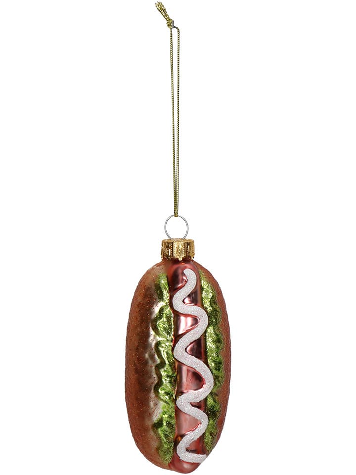Kersten Christbaumkugel ''Hotdog'' in Bunt - (H)10 cm - onesize