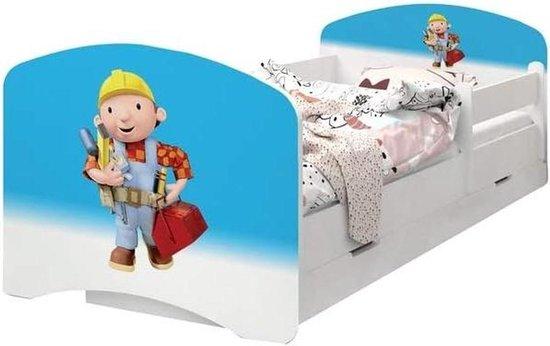 Kinderbett mit Schublade - Kinderbettsicherheit - Sicher schlafen - beidseitig montierbar - 180 x 90 cm - Gelb