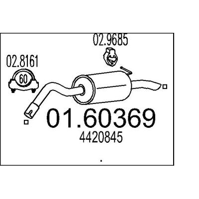 MTS Endschalldämpfer 01.60369 für Ford