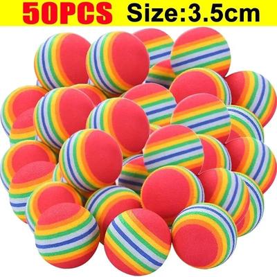 Uplift Treasures Colorful EVA Rainbow Ball Toy For Cats And Small Pets 60pcs