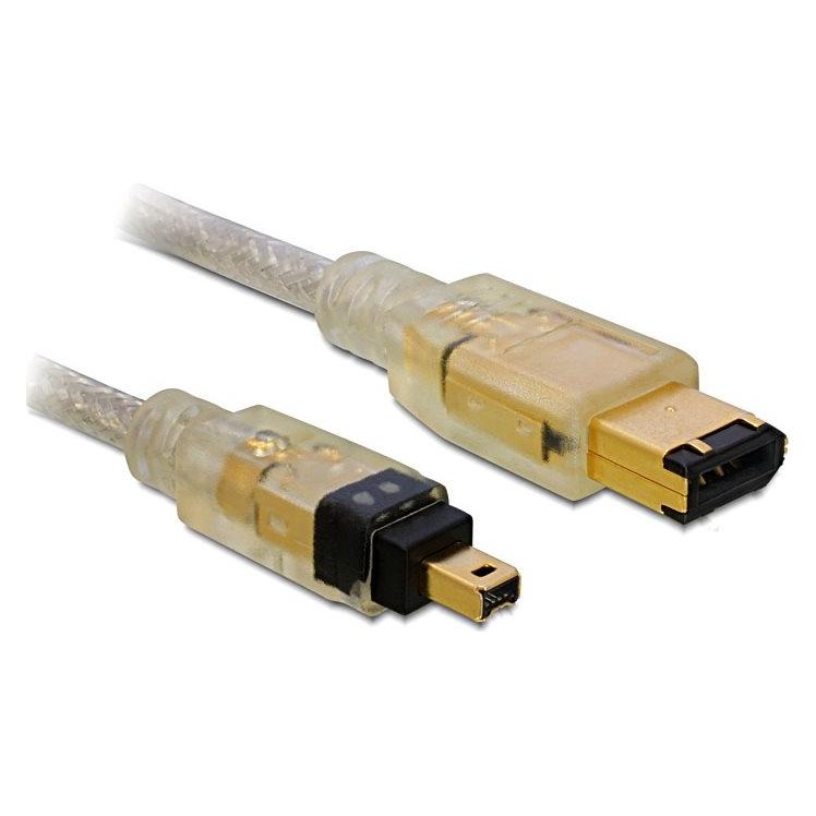 Delock Kabel FireWire IEEE 1394B 6Pol/4Pol, 1Meter (1 m) (82576)