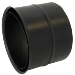 Bertrams ST-Pu Wandfutter 08WFD160 Ø 160 mm, doppelt, 0,8 mm, pulverbeschichtet, schwarz