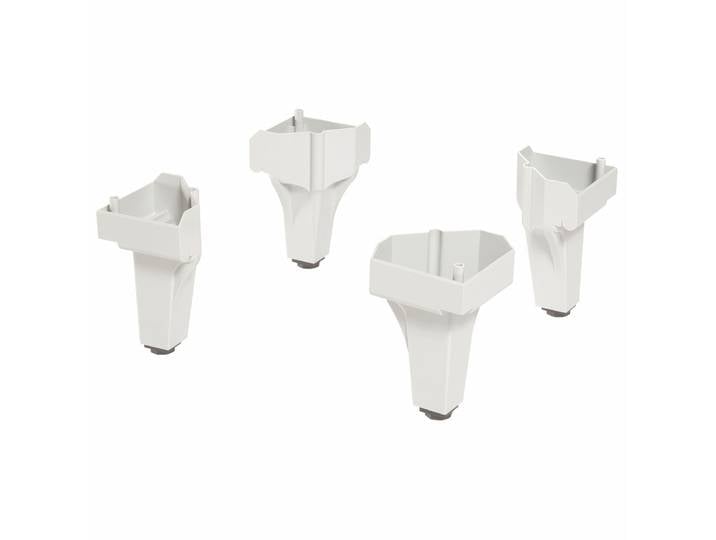 Jeu de 4 pieds gris clair pour vestiaires Monobloc
