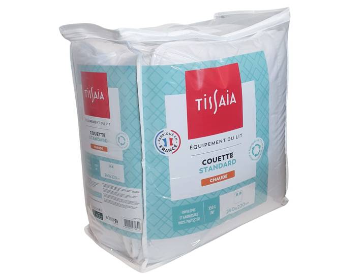 Couette chaude standard 240x220 Cm blanche TISSAIA