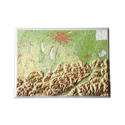 Reliefkarte Bayerisches Oberland 1 : 400.000, Karte von Andre Markgraf,Mario Engelhardt, GeoRelief