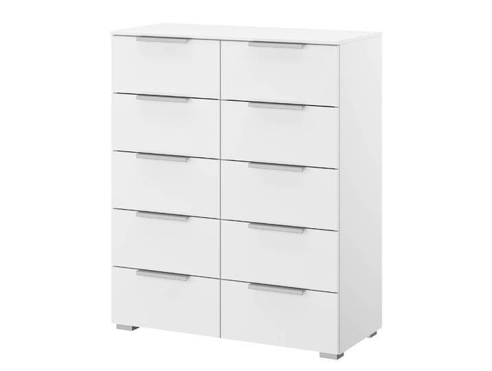 Buffet x10 80 x 100 x 42cm Blanc/Blanc alpin Aluminium