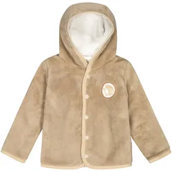 Salt and Pepper Plüschjacke mit Kapuze, beige, 92