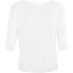 WINSHAPE Damen Seidig weiches Bambus-3/4-Arm Shirt BAMS001, Größe XXL in Weiß Weiß