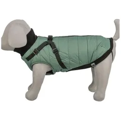 Trixie Pontis coat with harness, XS: 30 cm, sage (XS, Hundemantel), Hundemantel