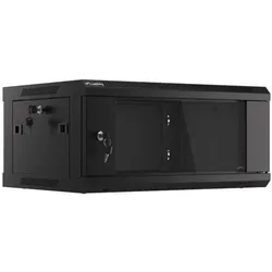 Lanberg WF01-6404-10B (4 HE, 19 Zoll Rack), Serverschrank, Schwarz