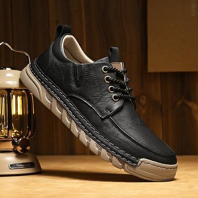Braune Herren-Wanderschuhe mit gepolsterter Innensohle – leicht, atmungsaktiv und stützend für Wandern, Reisen und Outdoor-Abenteuer