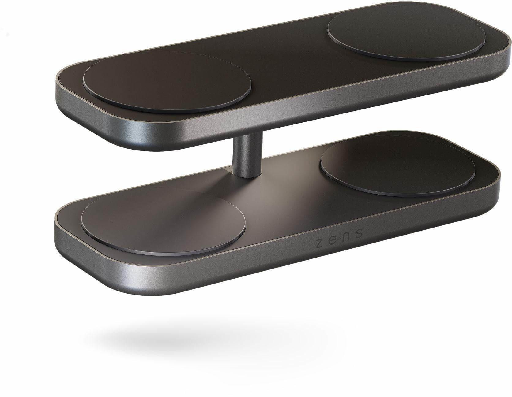 Zens Aluminium Series Quattro Wireless Charger Pro 4 mit Netzteil 65W Qi2 schwarz ZEQC01B00