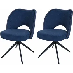 ESSZIMMERSTUHL Blau 2er-Set